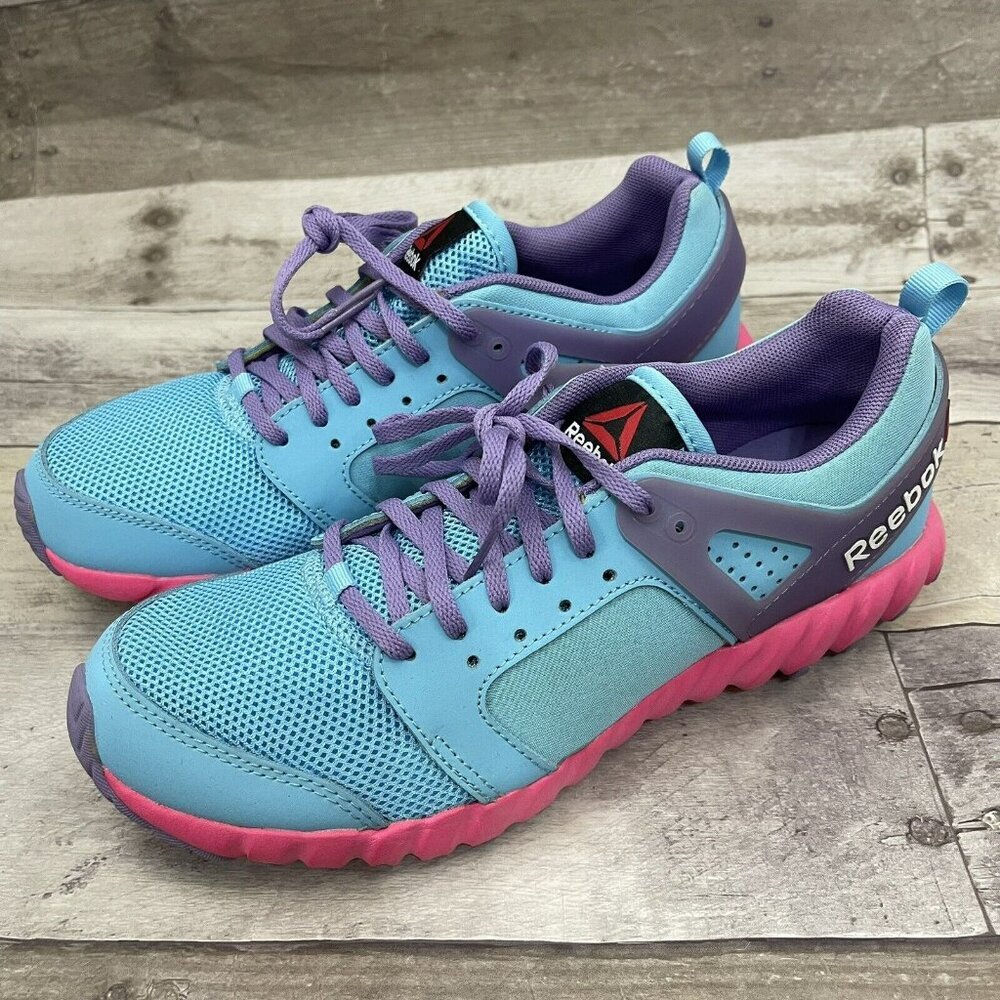 Reebok Youth Girls Twistform‎ 2.0 Sneakers Running Shoes Size 5.5 Blue Pink